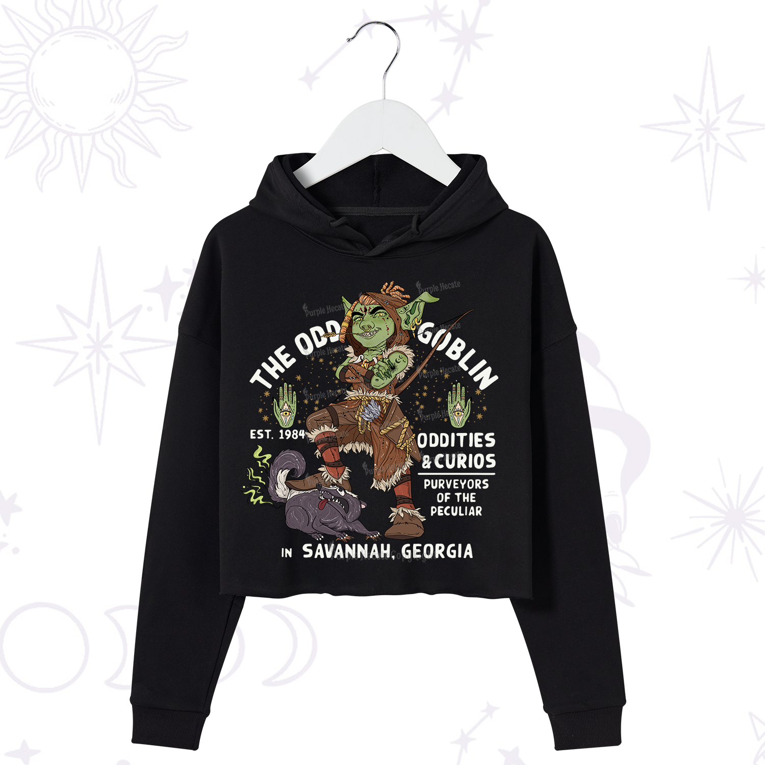 Purplehecate The Odd Goblin Crop Hoodie