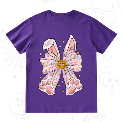 Purplehecate Mystical Bunny Bow Easter T-Shirt