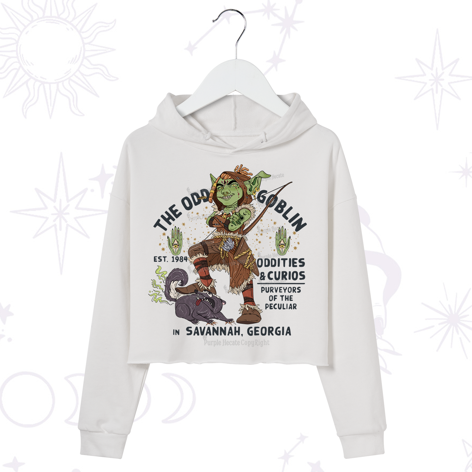 Purplehecate The Odd Goblin Crop Hoodie