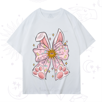 Purplehecate Mystical Bunny Bow Easter T-Shirt