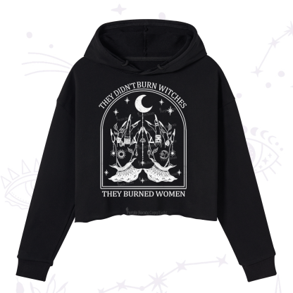 Purplehecate They Didn't Burn Witches Crop Hoodie