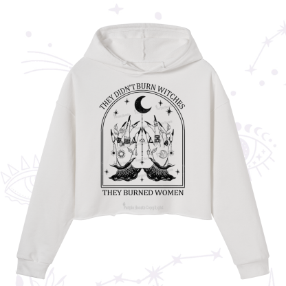 Purplehecate They Didn't Burn Witches Crop Hoodie