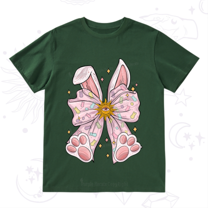 Purplehecate Mystical Bunny Bow Easter T-Shirt