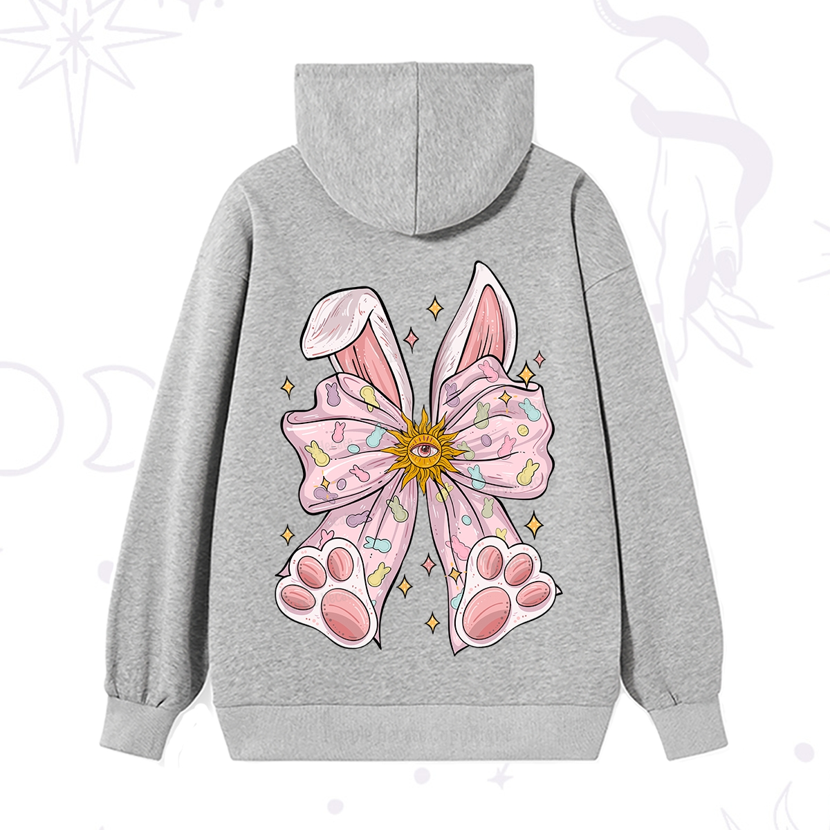 Purplehecate Mystical Bunny Bow Easter Hoodie