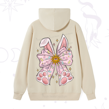 Purplehecate Mystical Bunny Bow Easter Hoodie