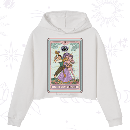 Purplehecate The Team Trush Tarot Card Crop Hoodie