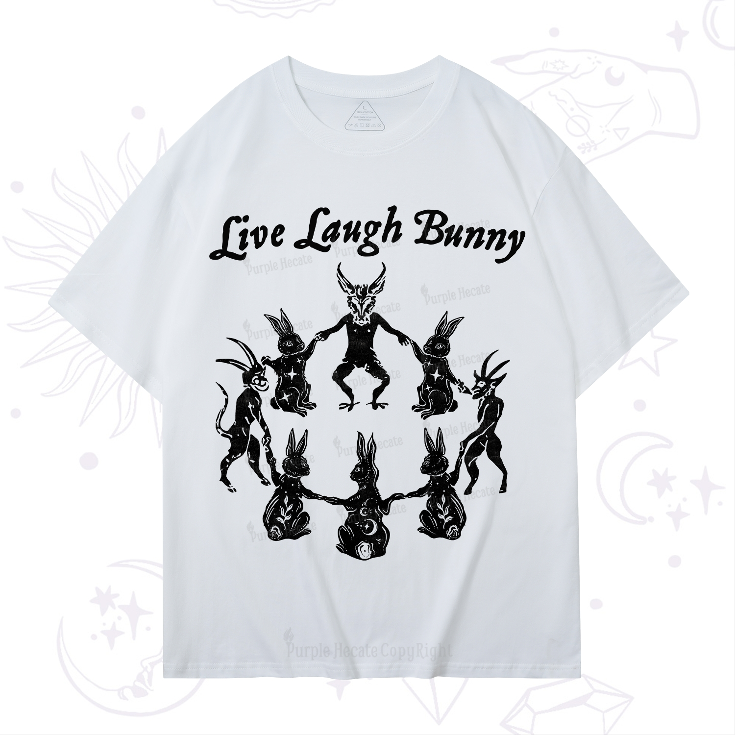 Purplehecate Live Laugh Bunny T-Shirt
