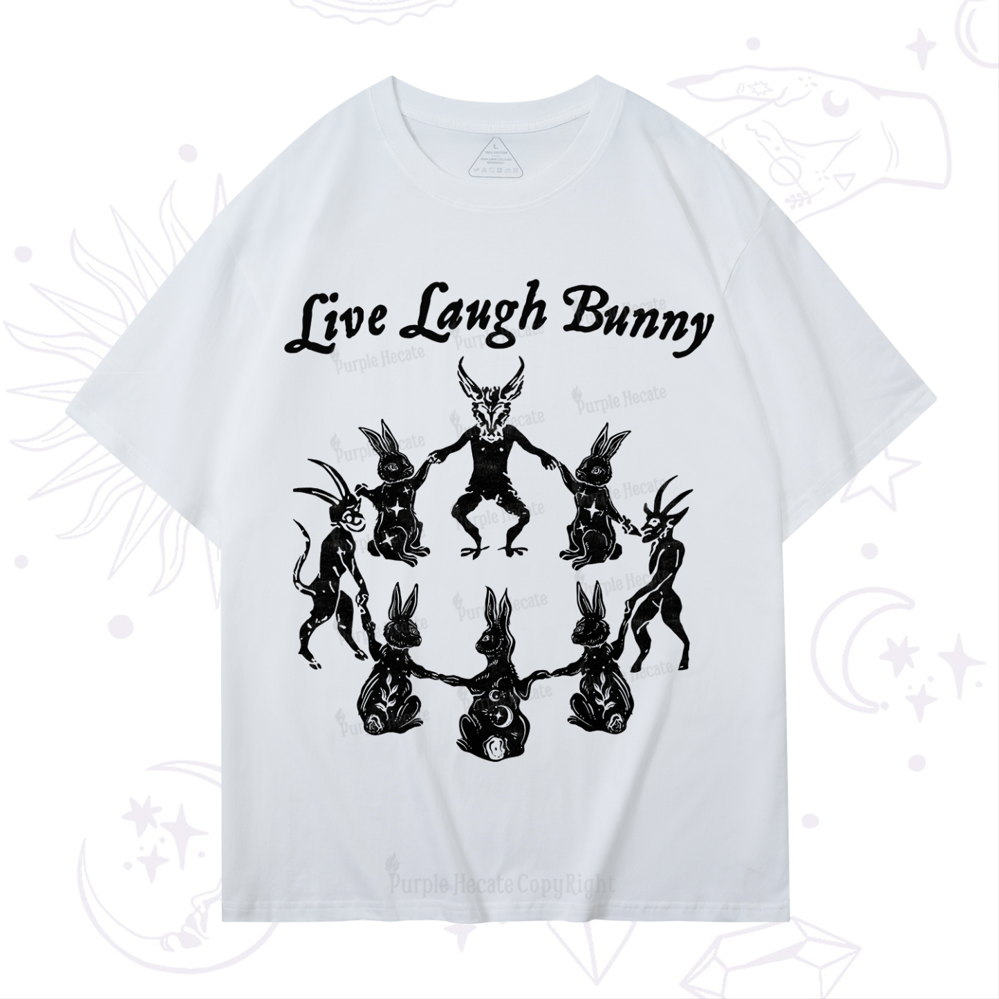Purplehecate Live Laugh Bunny T-Shirt