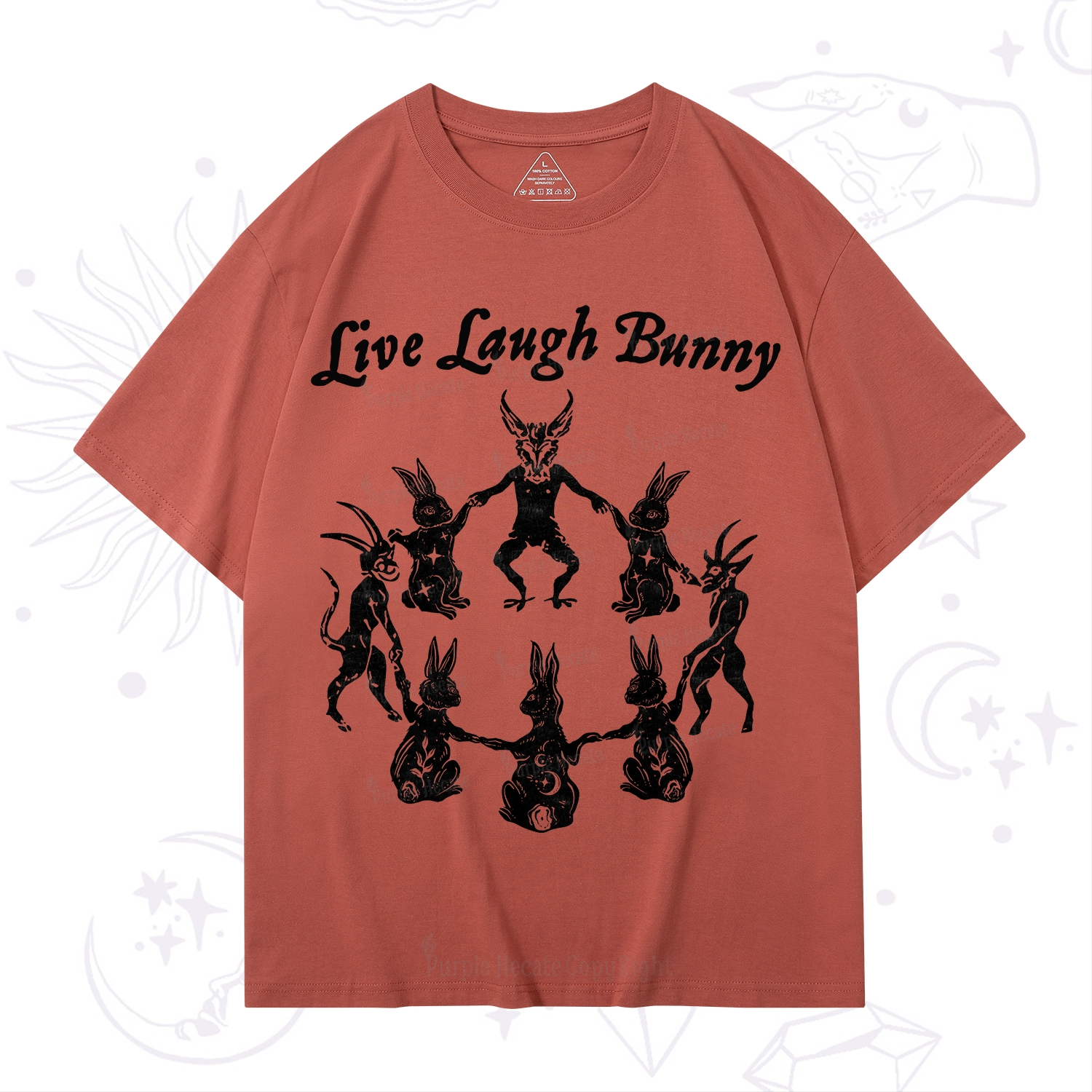 Purplehecate Live Laugh Bunny T-Shirt