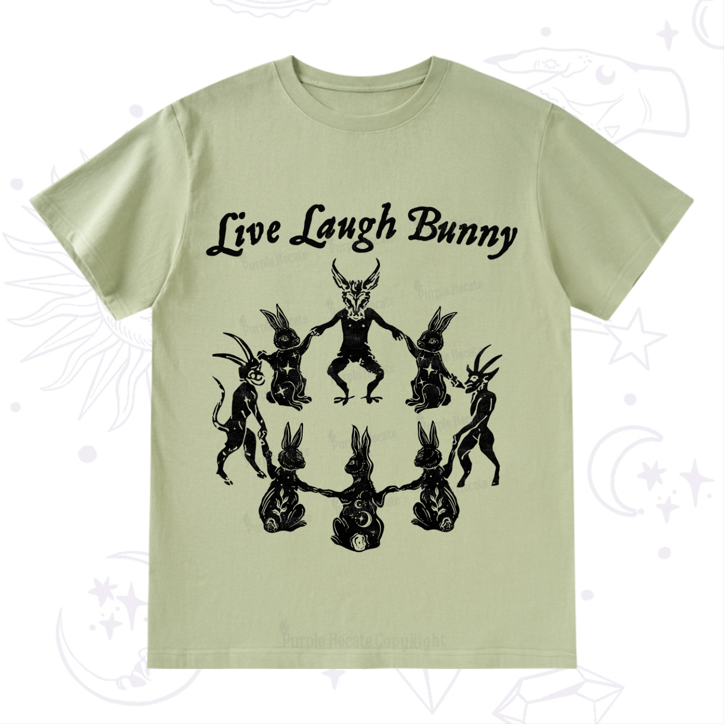 Purplehecate Live Laugh Bunny T-Shirt