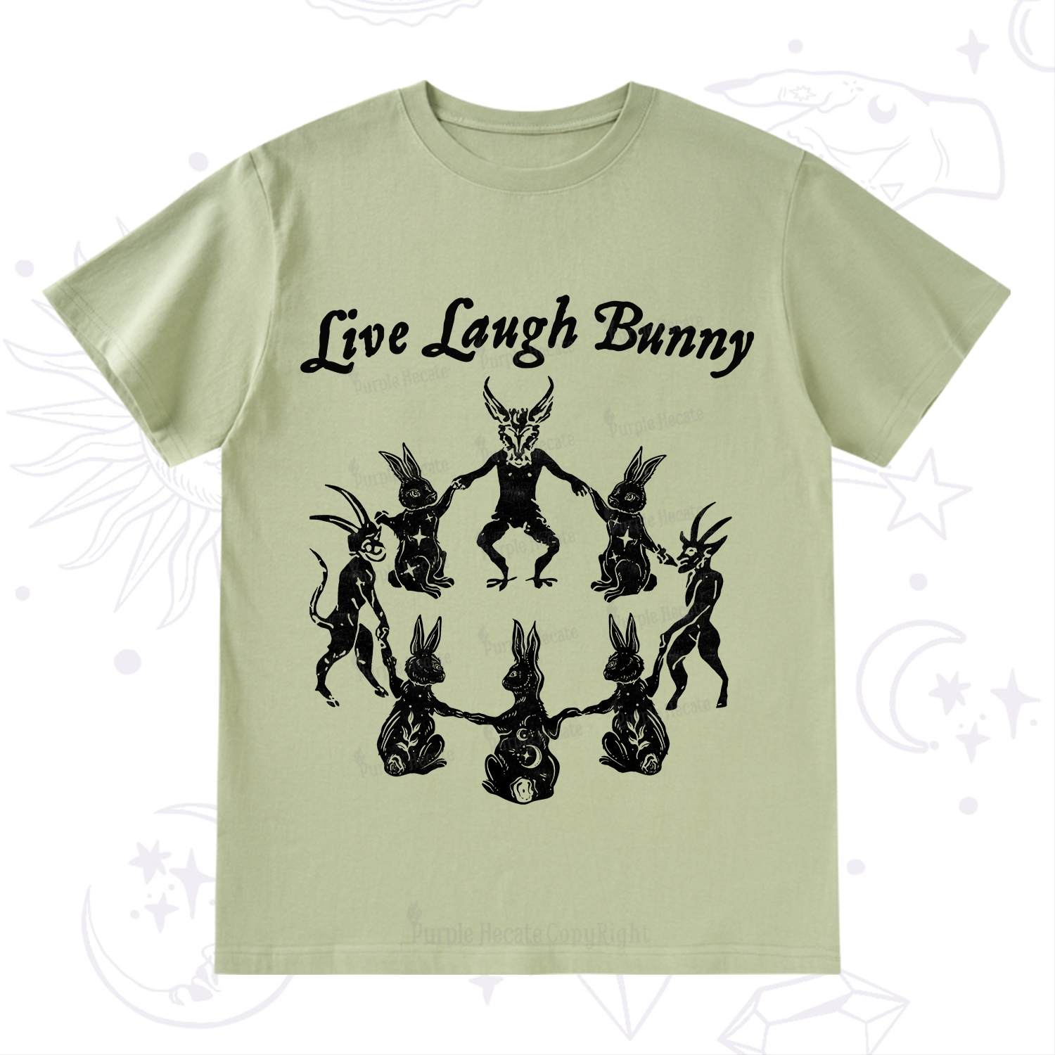Purplehecate Live Laugh Bunny T-Shirt