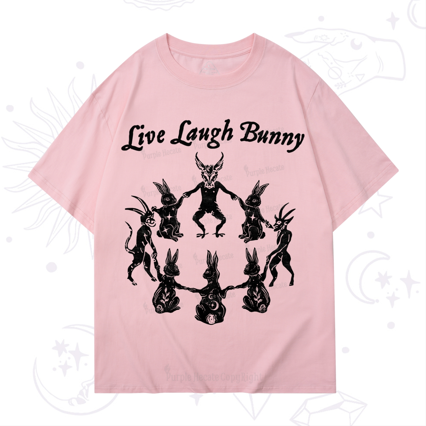 Purplehecate Live Laugh Bunny T-Shirt