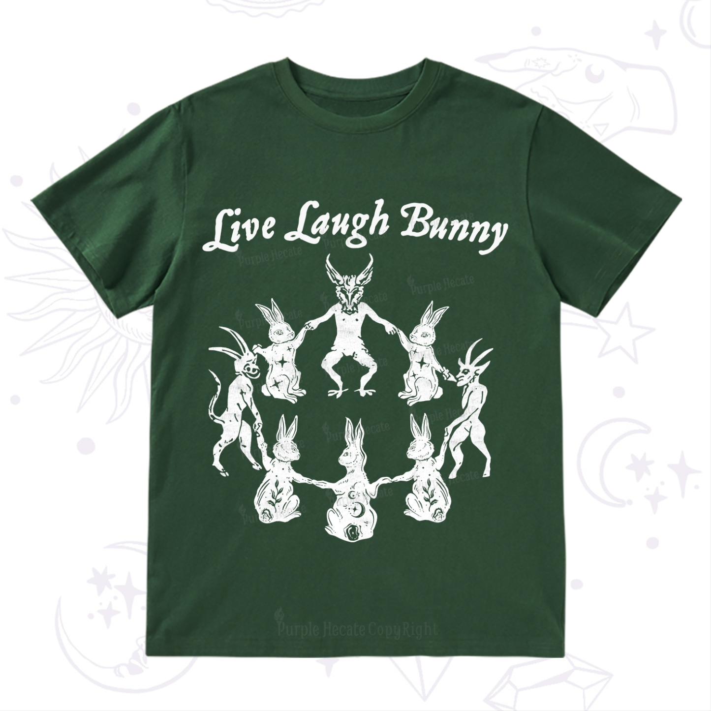 Purplehecate Live Laugh Bunny T-Shirt