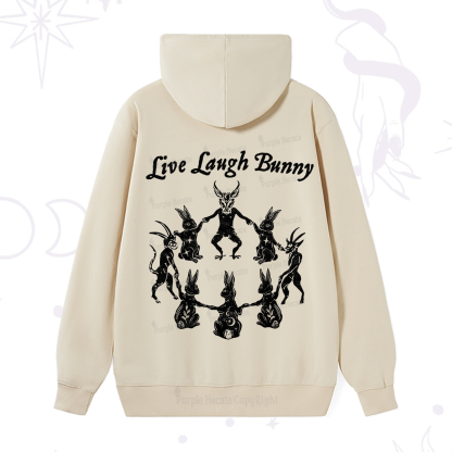 Purplehecate Live Laugh Bunny Hoodie