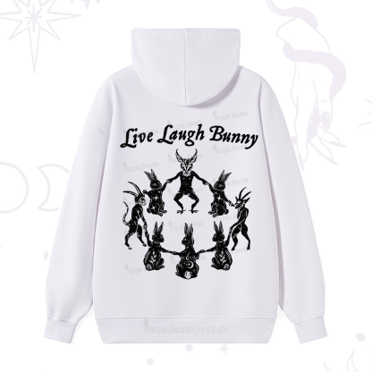Purplehecate Live Laugh Bunny Hoodie