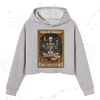 Purplehecate The Nurse Tarot Crop Hoodie