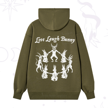 Purplehecate Live Laugh Bunny Hoodie