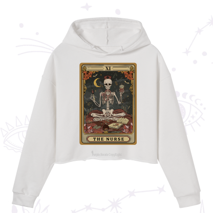 Purplehecate The Nurse Tarot Crop Hoodie