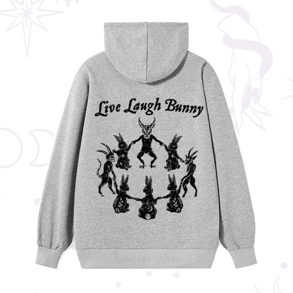 Purplehecate Live Laugh Bunny Hoodie