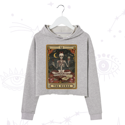 Purplehecate The Nurse Tarot Crop Hoodie