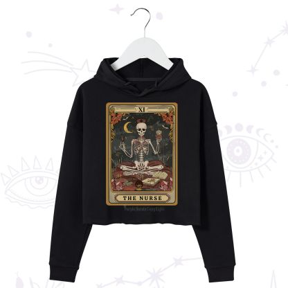 Purplehecate The Nurse Tarot Crop Hoodie