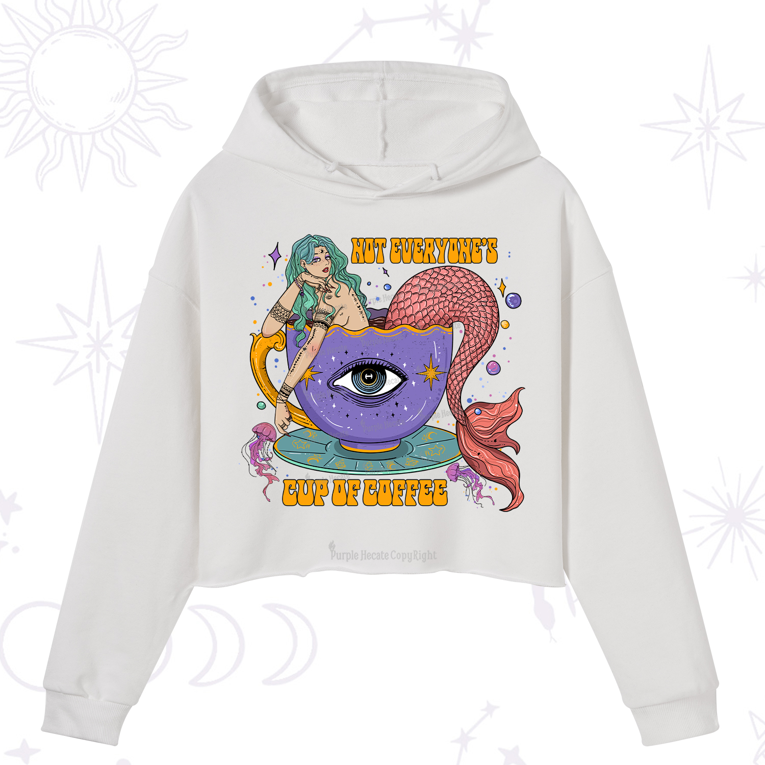 Purplehecate Not Everyone's Cup Of Coffee Crop Hoodie