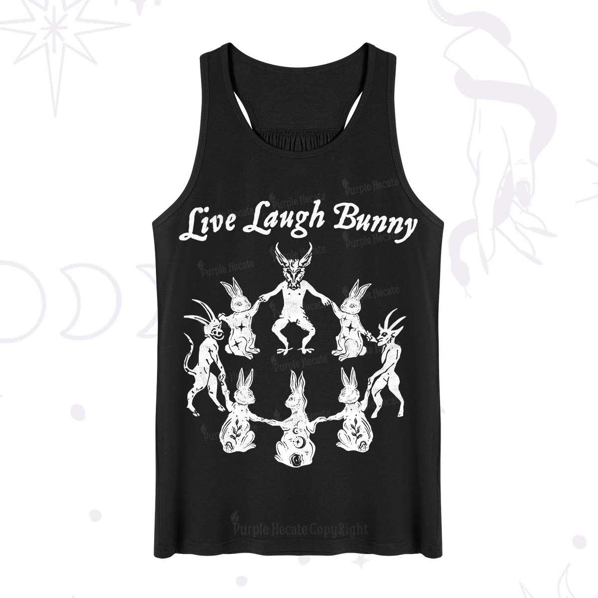 Purplehecate Live Laugh Bunny Tank