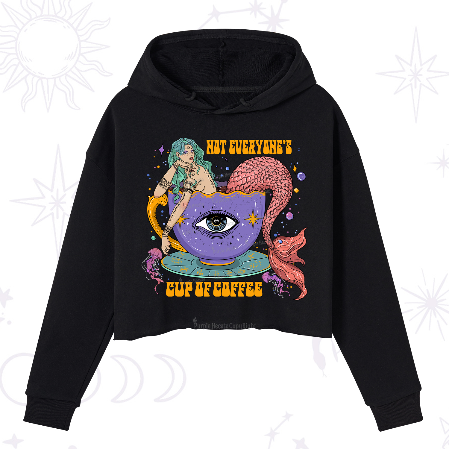 Purplehecate Not Everyone's Cup Of Coffee Crop Hoodie