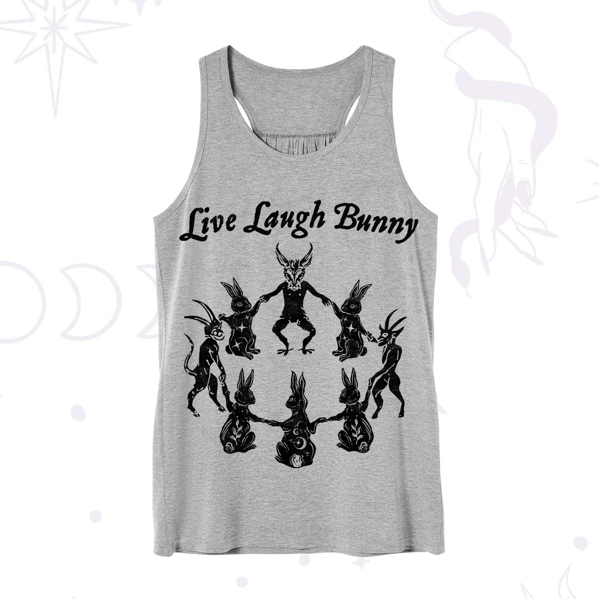 Purplehecate Live Laugh Bunny Tank