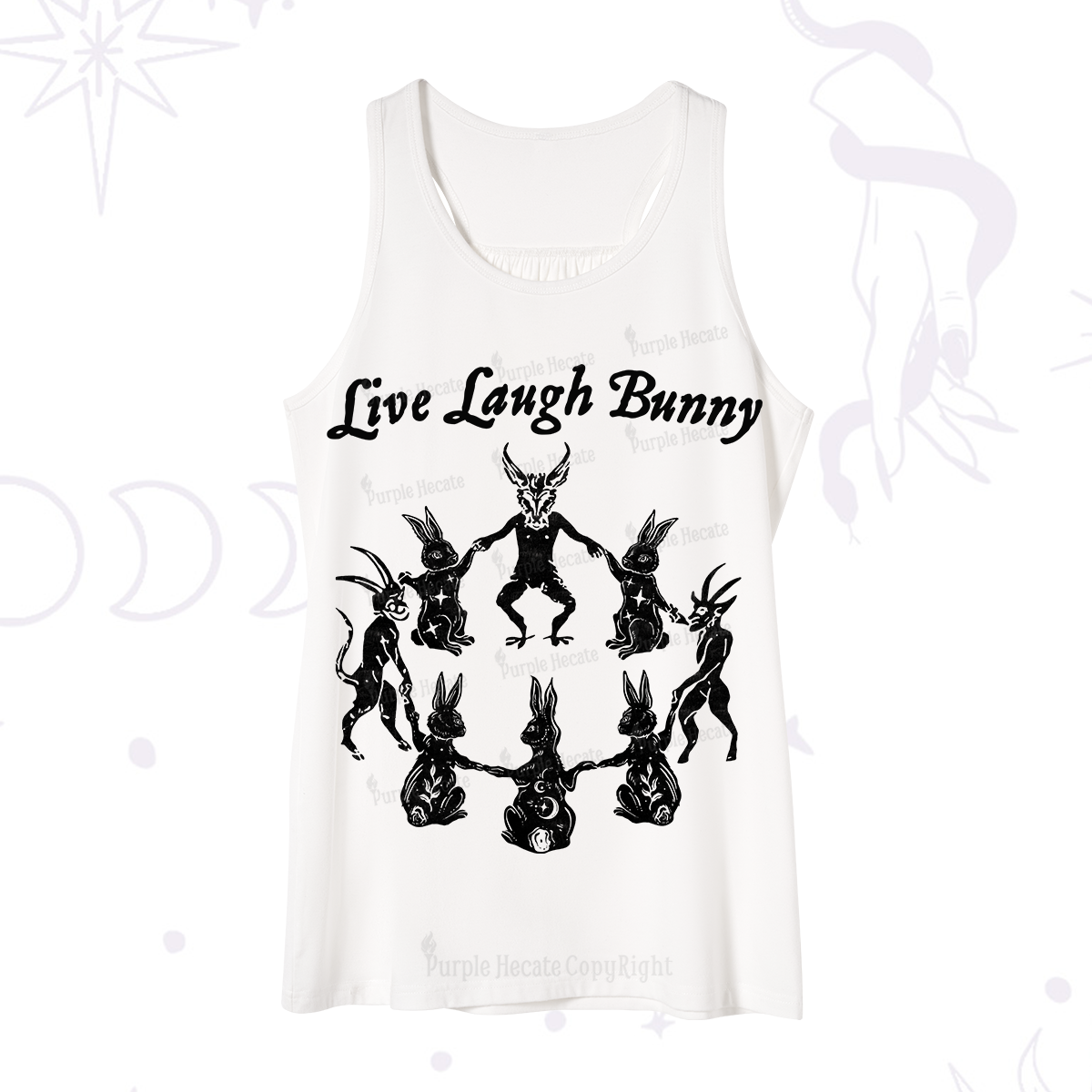 Purplehecate Live Laugh Bunny Tank
