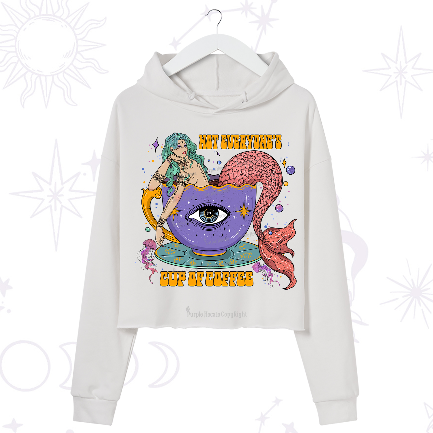 Purplehecate Not Everyone's Cup Of Coffee Crop Hoodie