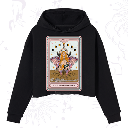 Purplehecate The Mothwomen Tarot Crop Hoodie