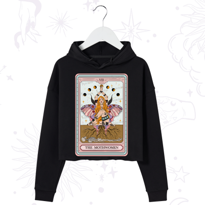 Purplehecate The Mothwomen Tarot Crop Hoodie