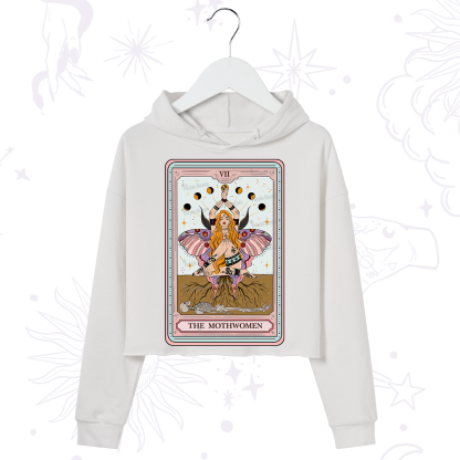 Purplehecate The Mothwomen Tarot Crop Hoodie