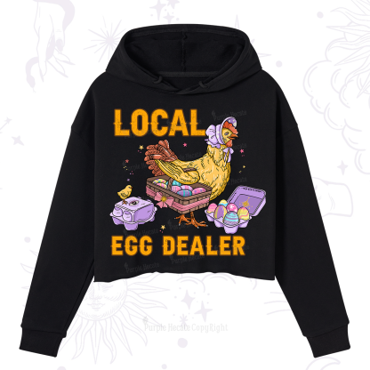 Purplehecate Local Egg Dealer Crop Hoodie