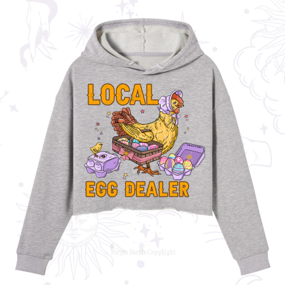 Purplehecate Local Egg Dealer Crop Hoodie