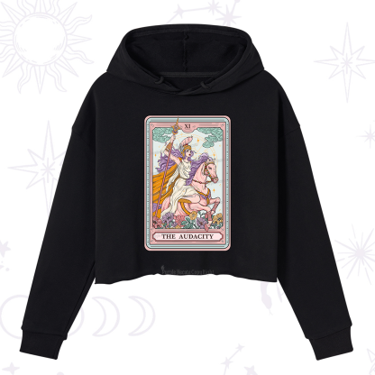 Purplehecate The Audacity Tarot Card Crop Hoodie