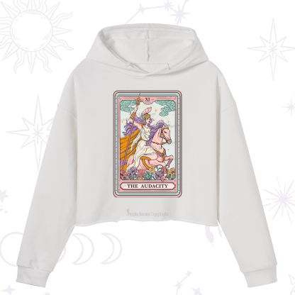 Purplehecate The Audacity Tarot Card Crop Hoodie