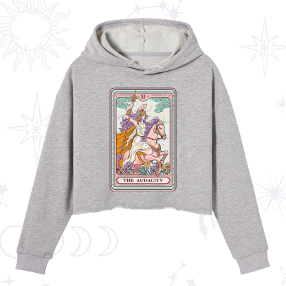 Purplehecate The Audacity Tarot Card Crop Hoodie