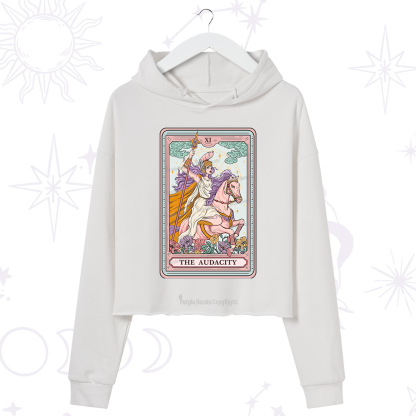 Purplehecate The Audacity Tarot Card Crop Hoodie