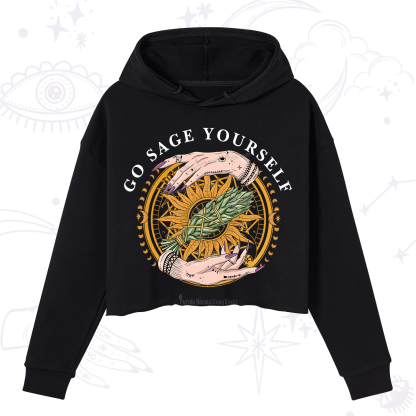 Purplehecate Sage Your Spirit Crop Hoodie