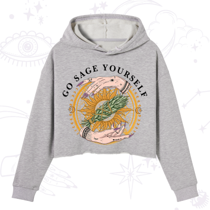 Purplehecate Sage Your Spirit Crop Hoodie