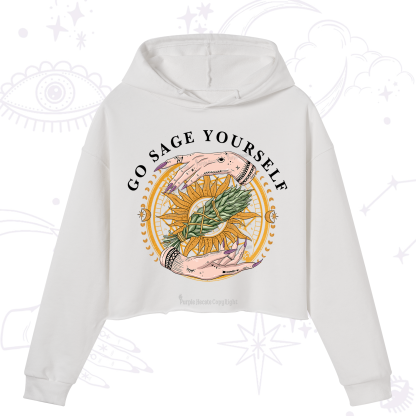Purplehecate Sage Your Spirit Crop Hoodie