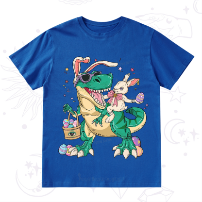 Purplehecate Easter Bunny Riding Dinosaur T-Shirt
