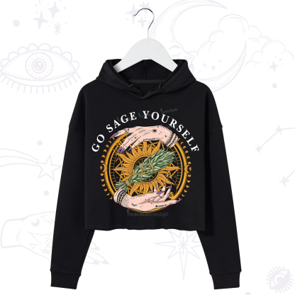 Purplehecate Sage Your Spirit Crop Hoodie