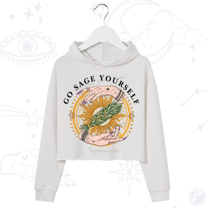 Purplehecate Sage Your Spirit Crop Hoodie