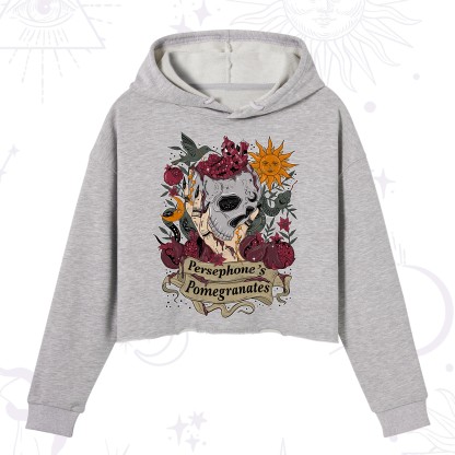 Purplehecate Persephone's Pomegranates Crop Hoodie