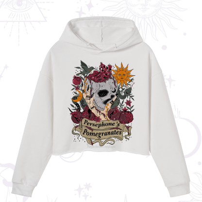 Purplehecate Persephone's Pomegranates Crop Hoodie