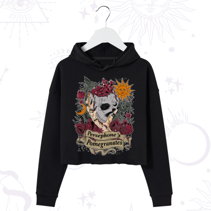 Purplehecate Persephone's Pomegranates Crop Hoodie