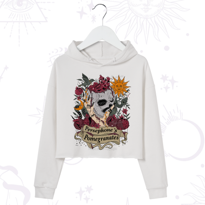 Purplehecate Persephone's Pomegranates Crop Hoodie